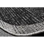  Tkani sisal floorlux tepih Circle 20401 crni / srebrni krug 120 cm