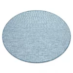  Pleteni tepih od sisala LOFT 21198 Krug boho slonovače/srebrni/plavi krug 160 cm