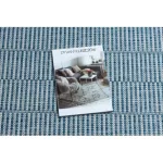  Pleteni tepih od sisala LOFT 21198 Krug boho slonovače/srebrni/plavi krug 160 cm