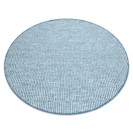    Pleteni tepih od sisala LOFT 21198 Krug boho slonovače/srebrni/plavi krug 120 cm