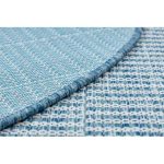  Pleteni tepih od sisala LOFT 21198 Krug boho slonovače/srebrni/plavi krug 120 cm