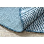  Pleteni tepih od sisala LOFT 21198 Krug boho slonovače/srebrni/plavi krug 120 cm