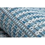  Pleteni tepih od sisala LOFT 21198 Krug boho slonovače/srebrni/plavi krug 120 cm