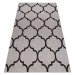 Fonott sizal floorlux tepih 20608 marokkói rácsos siva / crne 200x290 cm