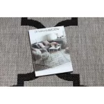 Fonott sizal floorlux tepih 20608 marokkói rácsos siva / crne 200x290 cm