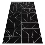 Fonott sizal floorlux tepih 20605 crne / siva HÁROMSZÖGEK, GEOMETRIAI  120x170 cm