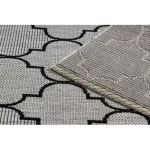 Fonott sizal floorlux tepih 20607 marokkói rácsos siva / crne 120x170 cm
