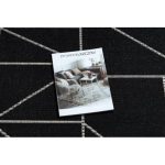 Fonott sizal floorlux tepih 20605 crne / siva HÁROMSZÖGEK, GEOMETRIAI  140x200 cm