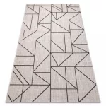 Fonott sizal floorlux tepih 20605 siva / crne / bež HÁROMSZÖGEK, GEOMETRIAI  140x200 cm
