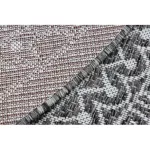  Pleteni tepih od sisala LOFT 21207 Rosette Circle boho slonovača/srebrni/sivi krug 120 cm