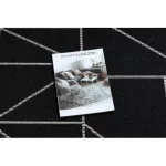 Fonott sizal floorlux tepih 20605 crne / siva HÁROMSZÖGEK, GEOMETRIAI  200x290 cm