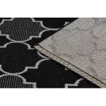 Fonott sizal floorlux tepih 20607 marokkói rácsos siva / crne 60x110 cm