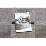 Fonott sizal floorlux tepih 20079 Négyszögletes siva / crne 60x110 cm