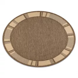   Tkani tepih floorlux od sisala okrugli 20195 kava / mais okrugli 120 cm