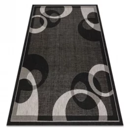 Fonott sizal floorlux tepih 20078 crne / siva  160x230 cm