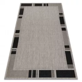 Fonott sizal floorlux tepih 20195 siva  / crne 160x230 cm