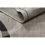 Fonott sizal floorlux tepih 20078 siva  / crne 140x200 cm