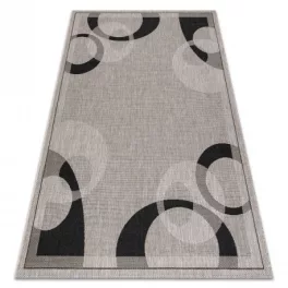 Fonott sizal floorlux tepih 20078 siva  / crne 60x110 cm