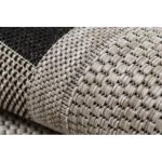 Fonott sizal floorlux tepih 20195 siva  / crne 60x110 cm
