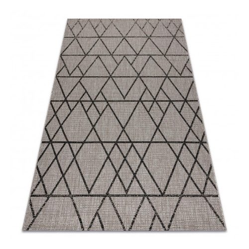  Tkani sisal floorlux tepih 20508 srebrni / crni TROKUTI 240x330 cm