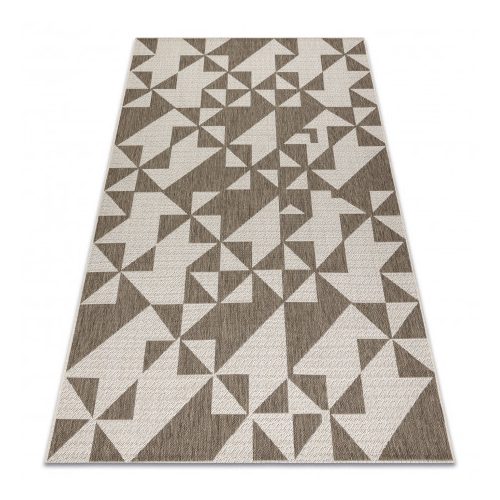 Fonott sizal floorlux tepih 20489 pezsgő / taupe HÁROMSZÖGEK 200x290 cm