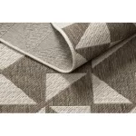 Fonott sizal floorlux tepih 20489 pezsgő / taupe HÁROMSZÖGEK 200x290 cm