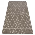 Fonott sizal floorlux tepih 20508 taupe / pezsgő HÁROMSZÖGEK 200x290 cm