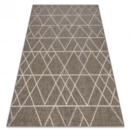   Fonott sizal floorlux tepih 20508 taupe / pezsgő HÁROMSZÖGEK 200x290 cm