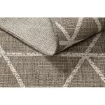 Fonott sizal floorlux tepih 20508 taupe / pezsgő HÁROMSZÖGEK 200x290 cm