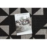 Fonott sizal floorlux tepih 20489 siva / crne HÁROMSZÖGEK 160x230 cm