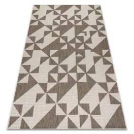   Fonott sizal floorlux tepih 20489 pezsgő / taupe HÁROMSZÖGEK 160x230 cm