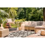 Fonott sizal floorlux tepih 20489 pezsgő / taupe HÁROMSZÖGEK 160x230 cm