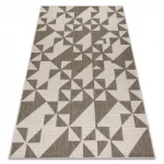 Fonott sizal floorlux tepih 20489 pezsgő / taupe HÁROMSZÖGEK 140x200 cm