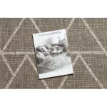 Fonott sizal floorlux tepih 20508 taupe / pezsgő HÁROMSZÖGEK 140x200 cm