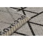 Fonott sizal floorlux tepih 20508 siva / crne HÁROMSZÖGEK 120x170 cm