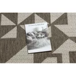 Fonott sizal floorlux tepih 20489 pezsgő / taupe HÁROMSZÖGEK 80x150 cm