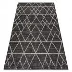 Fonott sizal floorlux tepih 20508 crne / siva HÁROMSZÖGEK 80x150 cm