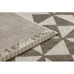 Fonott sizal floorlux tepih 20489 pezsgő / taupe HÁROMSZÖGEK 60x110 cm