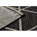 Fonott sizal floorlux tepih 20508 crne / siva HÁROMSZÖGEK 200x290 cm