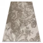 Fonott sizal floorlux tepih 20491 virágok pezsgő / tamno siva  160x230 cm