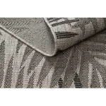 Fonott sizal floorlux tepih 20504 listovi siva / crne dzsungel 200x290 cm