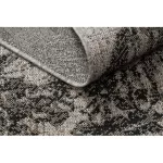  Tkani sisal floorlux tepih 20491 cvijeće srebrno / crno 240x330 cm