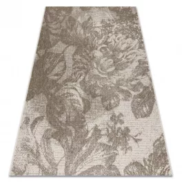   Fonott sizal floorlux tepih 20491 virágok pezsgő / tamno siva  80x150 cm