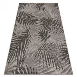   Fonott sizal floorlux tepih 20504 listovi siva / crne dzsungel 60x110 cm