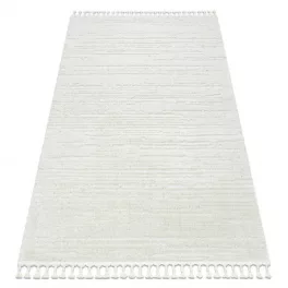   tepih SEVILLA AC53B csíkok bijela ehér Rojt Berber shaggy 80x150 cm