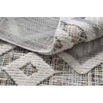 tepih SEVILLA Y523C gyémánt siva / žuta ehér Rojt Berber shaggy 80x150 cm