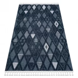   tepih SEVILLA Y499B gyémánt plava Rojt Berber shaggy 80x150 cm