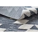 tepih SEVILLA Z250A gyémánt plava / siva ehér Rojt Berber shaggy 140x190 cm
