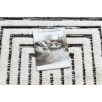 tepih SEVILLA Z788B labirintus, görög bijela / antracit Rojt Berber shaggy 140x190 cm