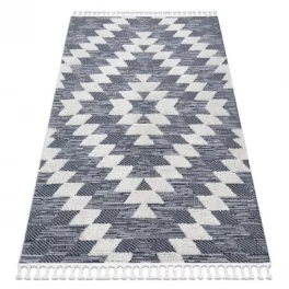   tepih SEVILLA Z250A gyémánt plava / siva ehér Rojt Berber shaggy 80x150 cm